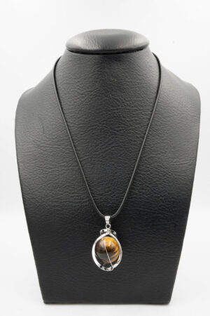 Pendentif spirale Oeil de Tigre