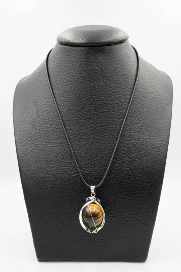 Pendentif spiral Oeil de Tigre