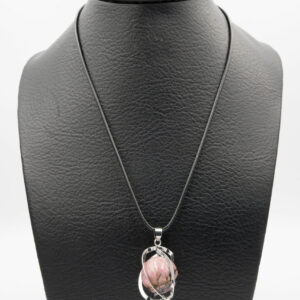 Pendentif spiral en Rhodonite