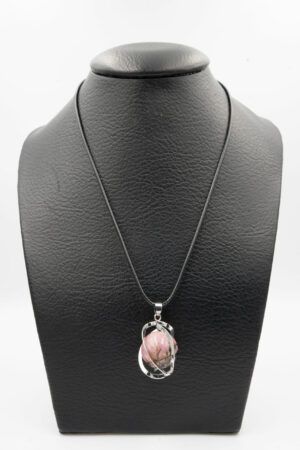 Pendentif spirale Rhodonite