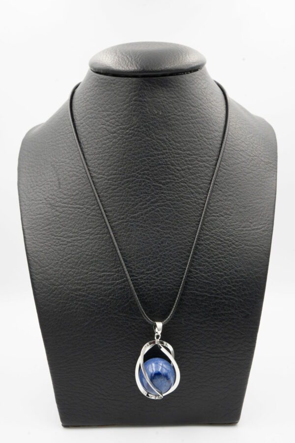 Pendentif spiral en Quartz bleu